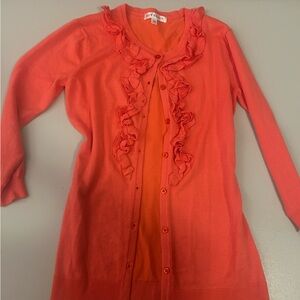 Women's Coral Ruffle Cardigan